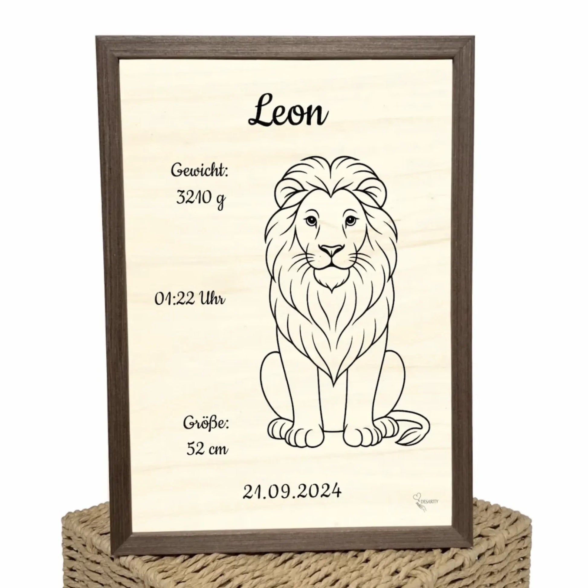 personalisierte Geburtstafel Holz