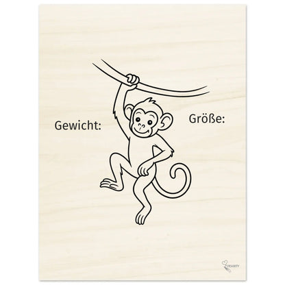 Geburtstafel aus Holz 