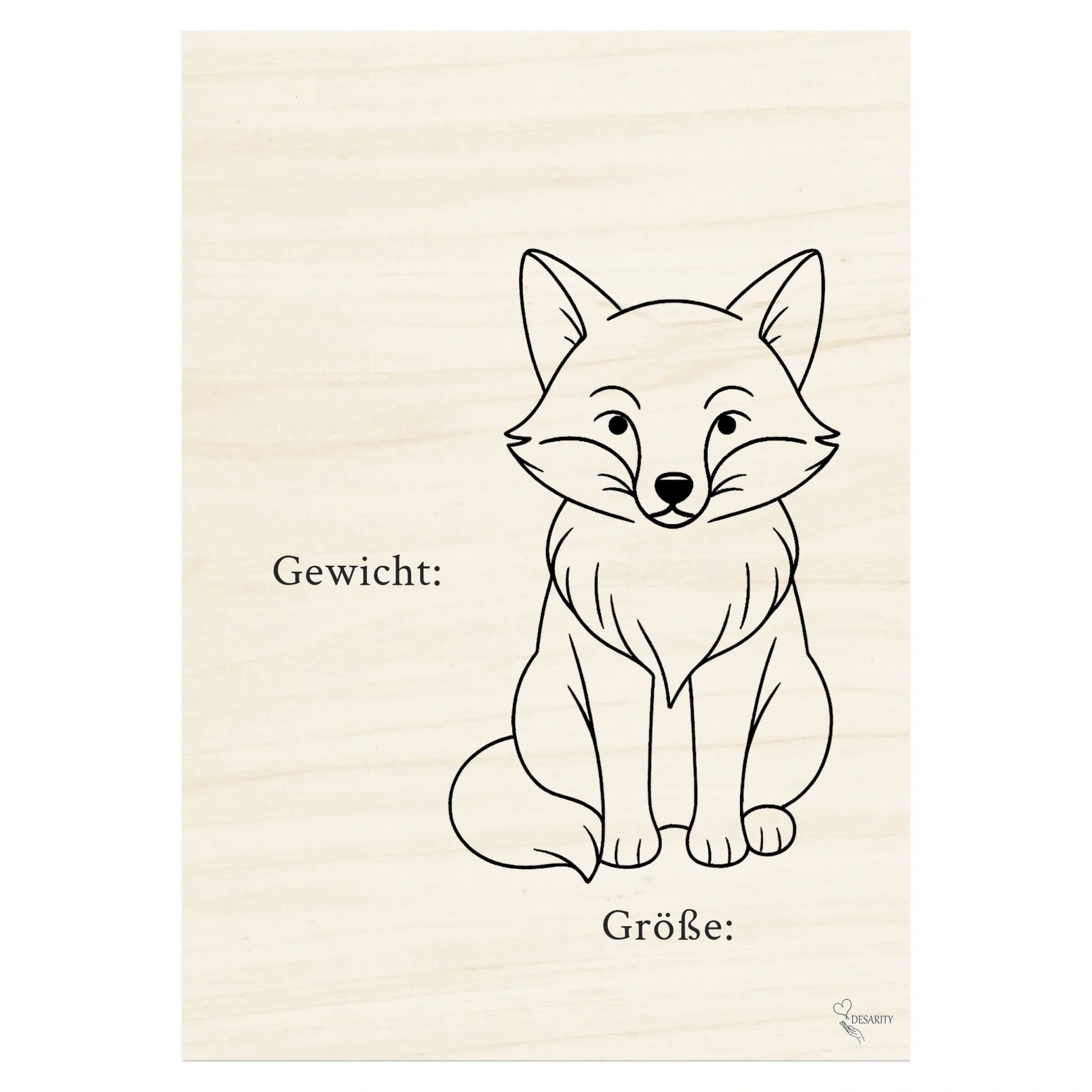 Geburtstafel aus Holz 