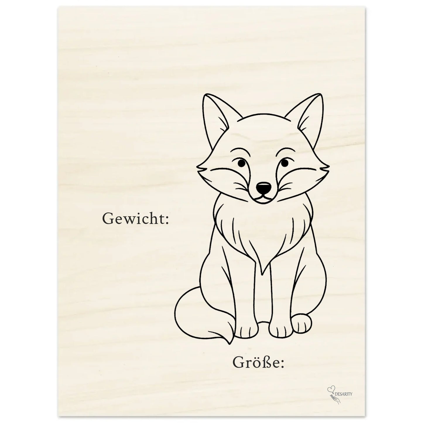 Geburtstafel aus Holz 
