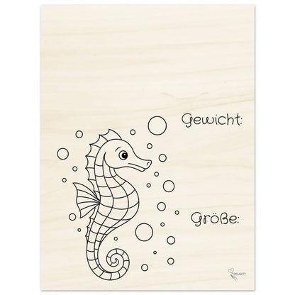 Geburtstafel aus Holz 