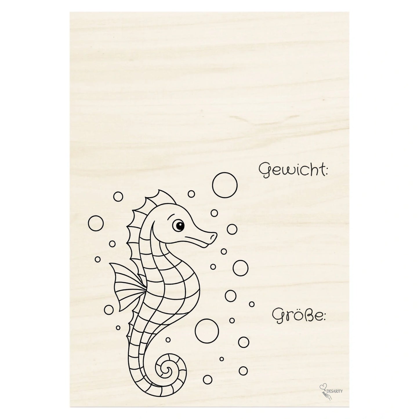 Geburtstafel aus Holz 