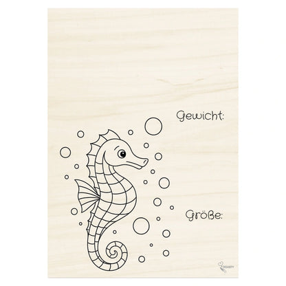 Geburtstafel aus Holz 