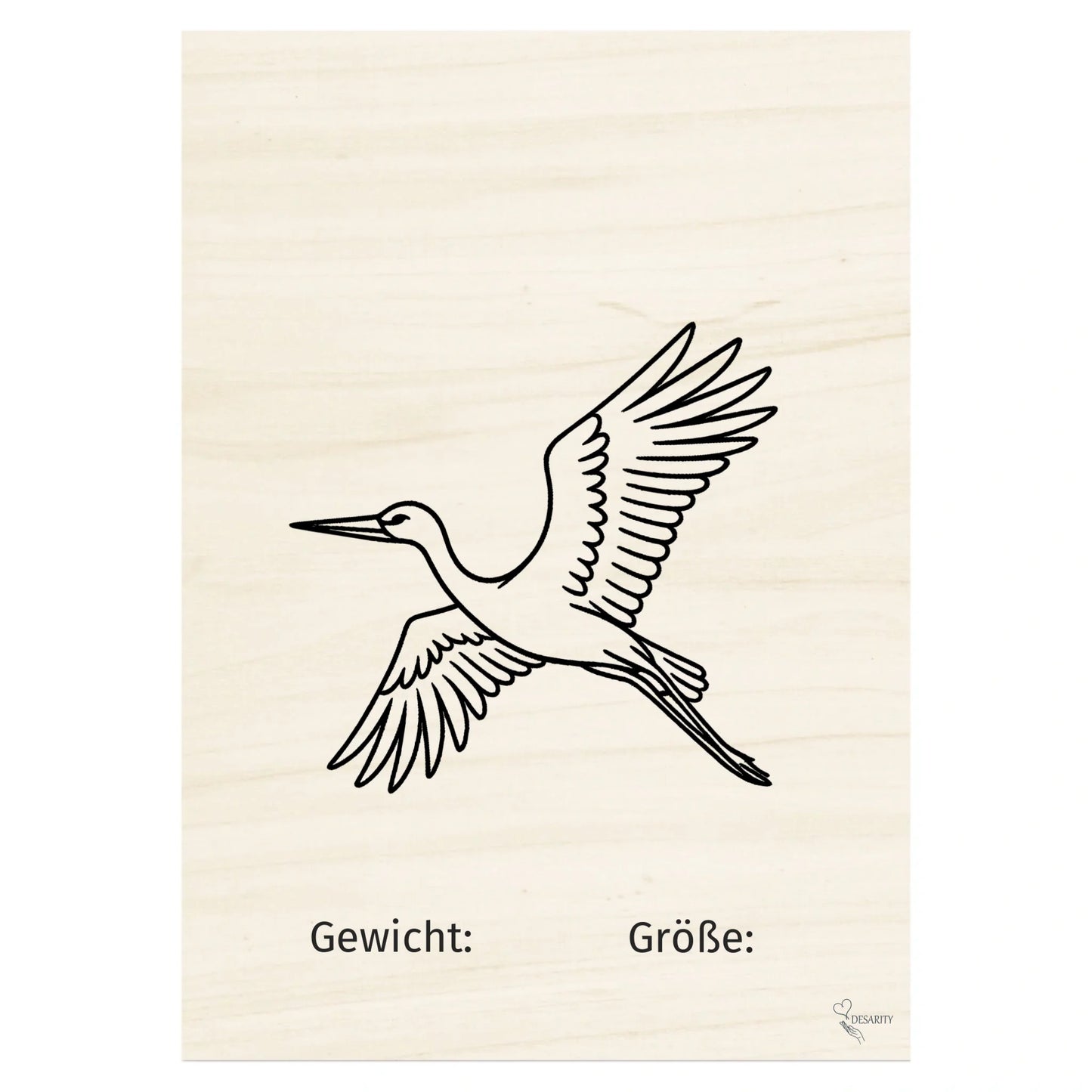 Geburtstafel aus Holz 