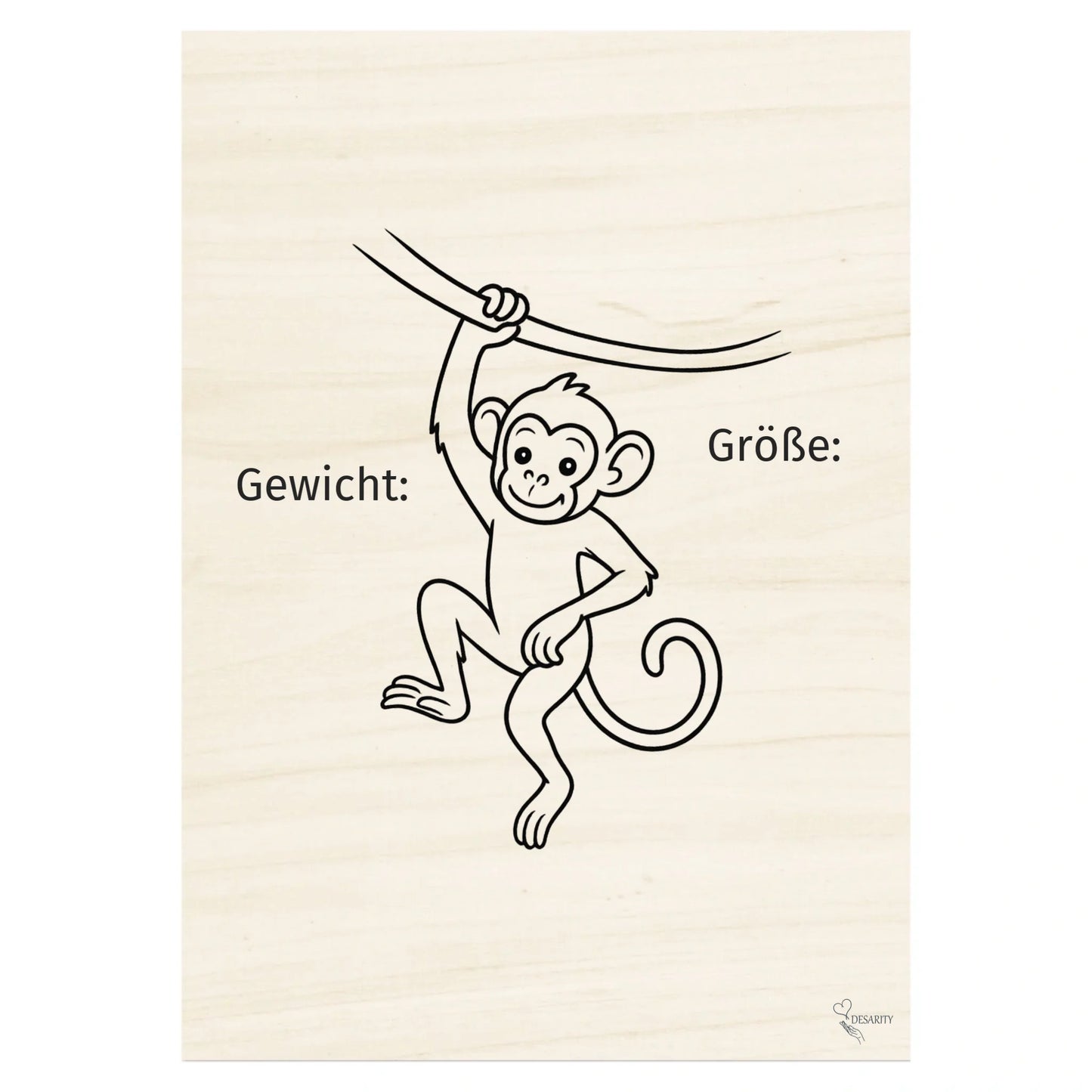 Geburtstafel aus Holz 