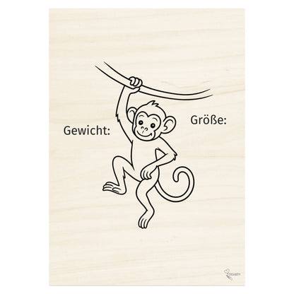 Geburtstafel aus Holz 