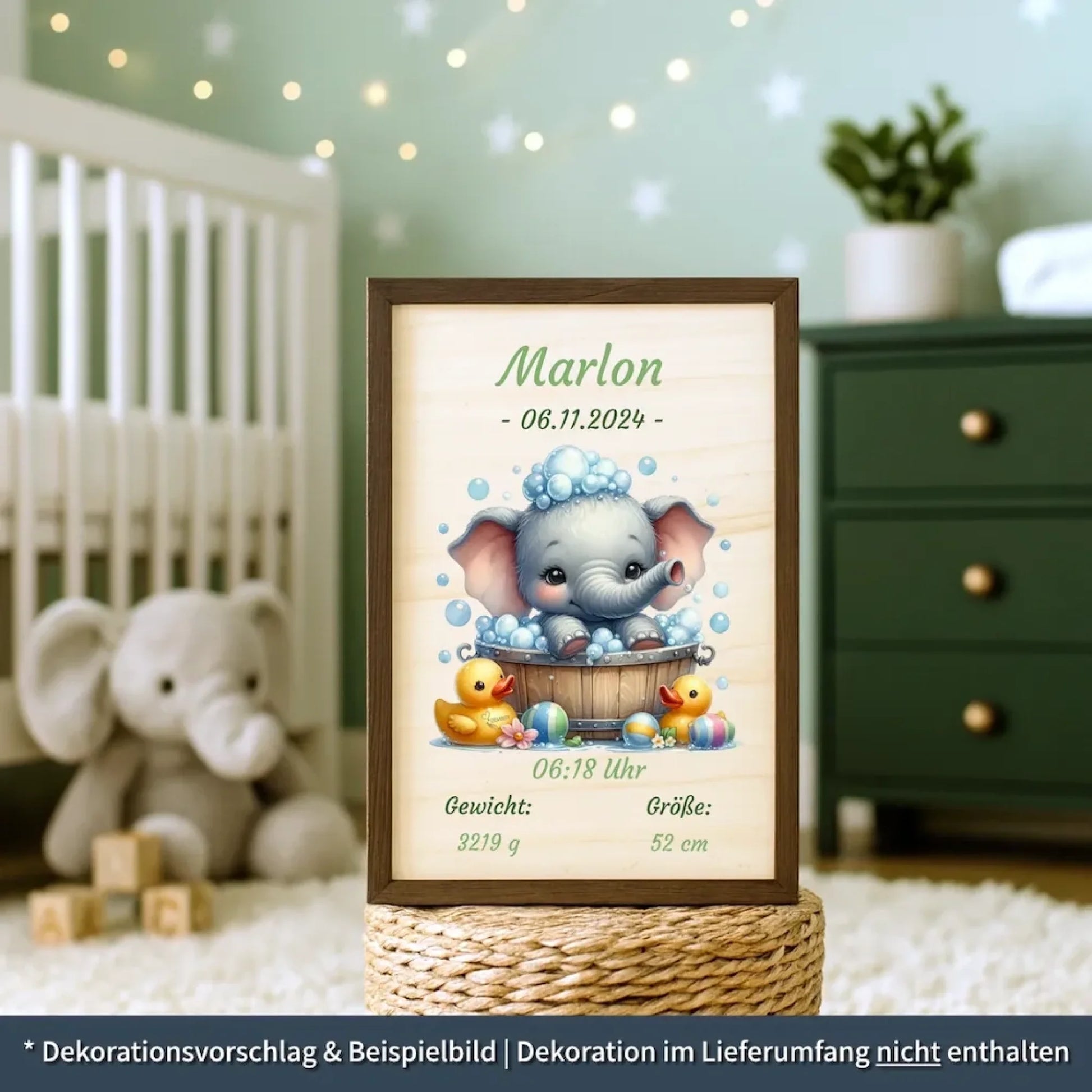 personalisierte Geburtstafel Holz