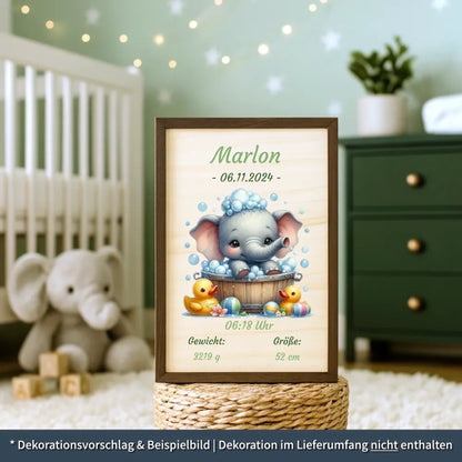 personalisierte Geburtstafel Holz