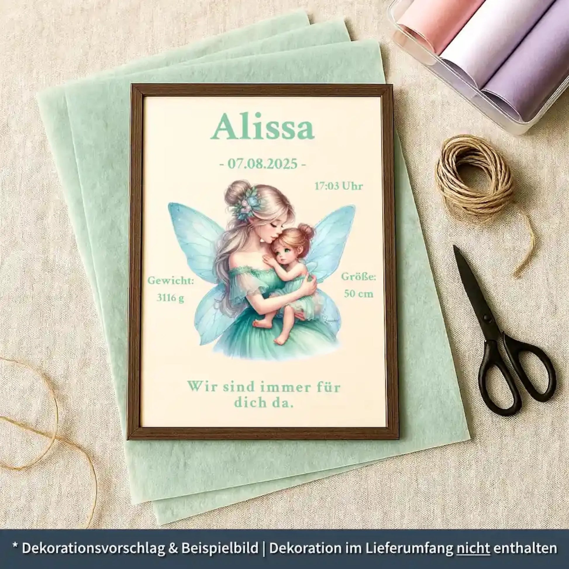 personalisierte Geburtstafel Holz 