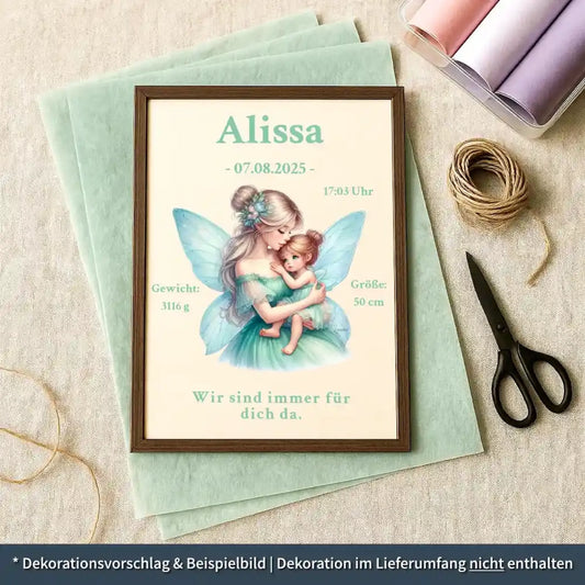 personalisierte Geburtstafel Holz 