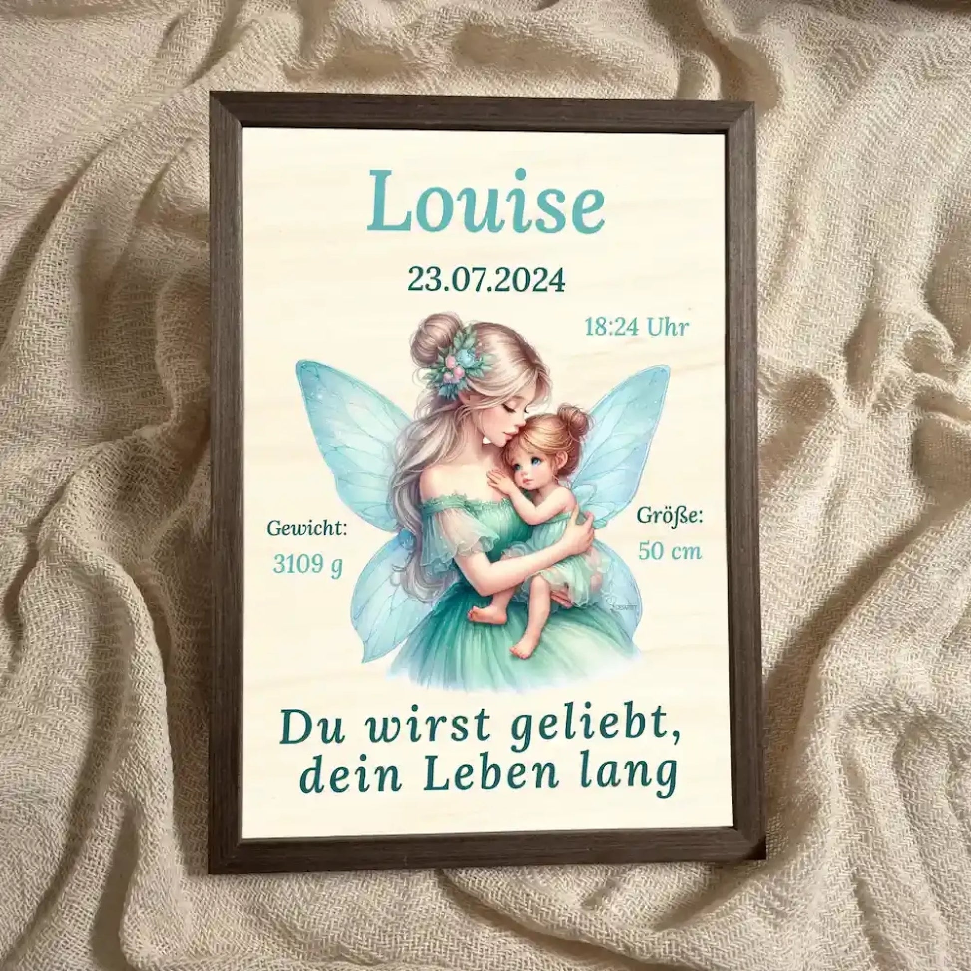 personalisierte Geburtstafel Holz