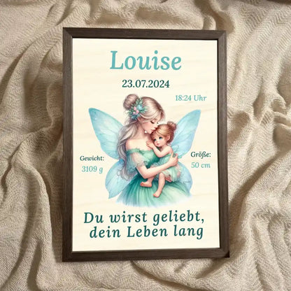 personalisierte Geburtstafel Holz