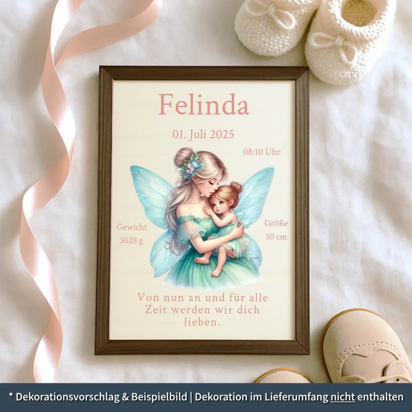 personalisierte Geburtstafel Holz Geburtsgeschenk