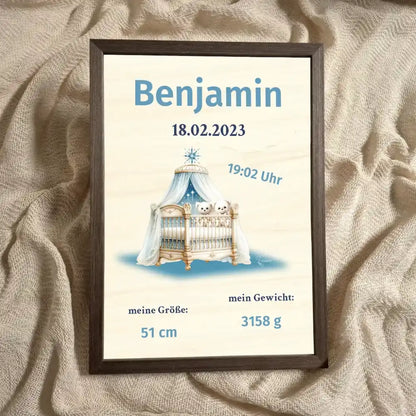 personalisierte Geburtstafel Holz