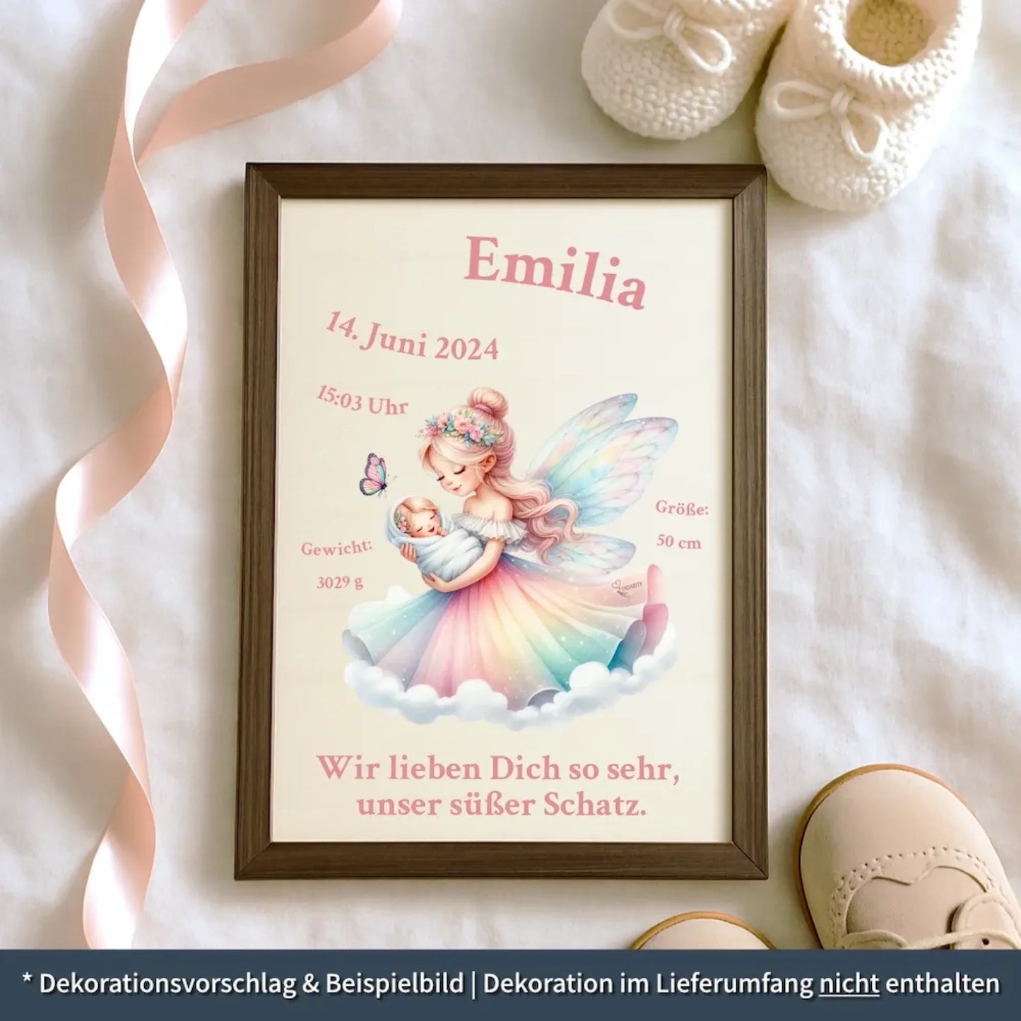 personalisierte Geburtstafel Holz Geburtsgeschenk