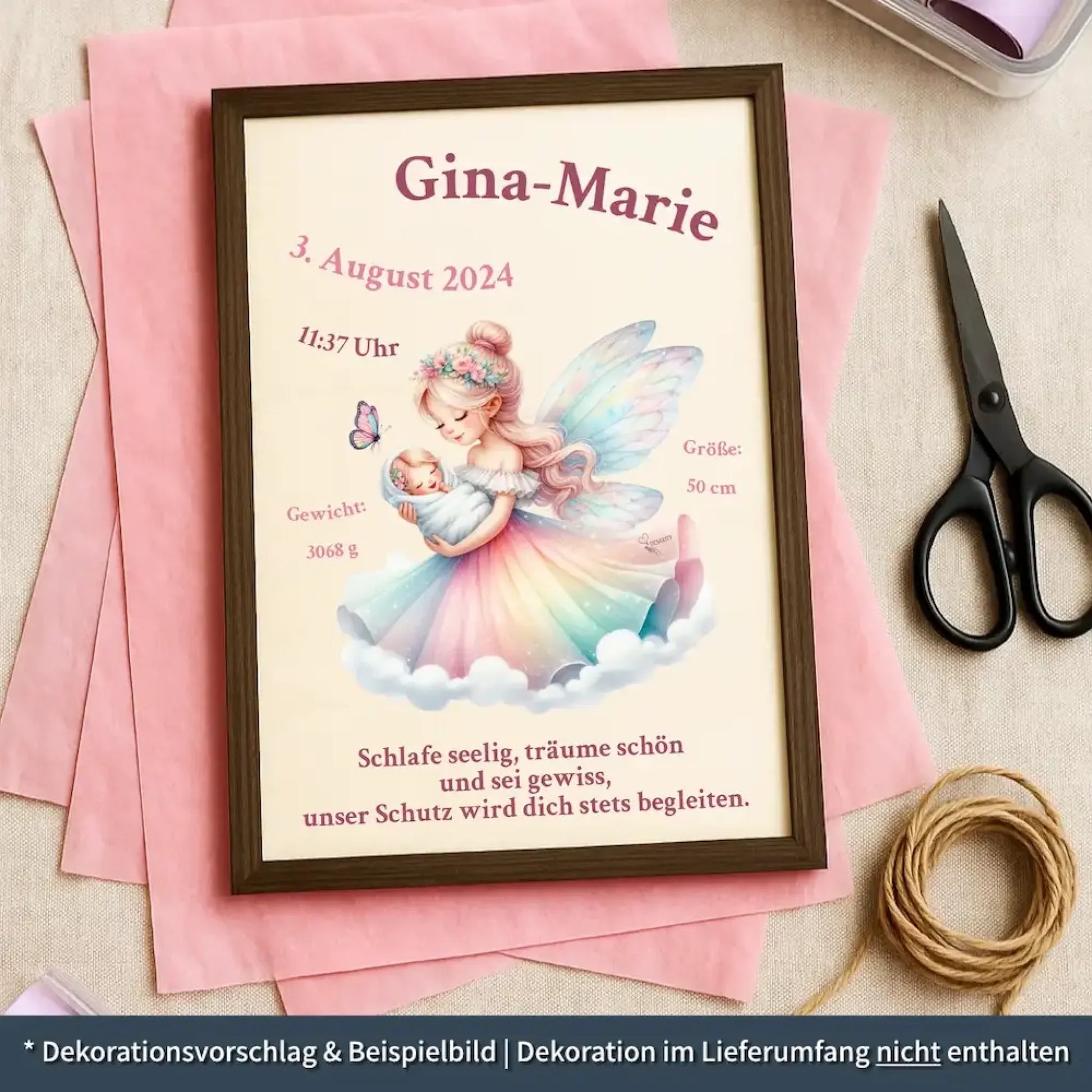 personalisierte Geburtstafel Holz Geburtsgeschenk