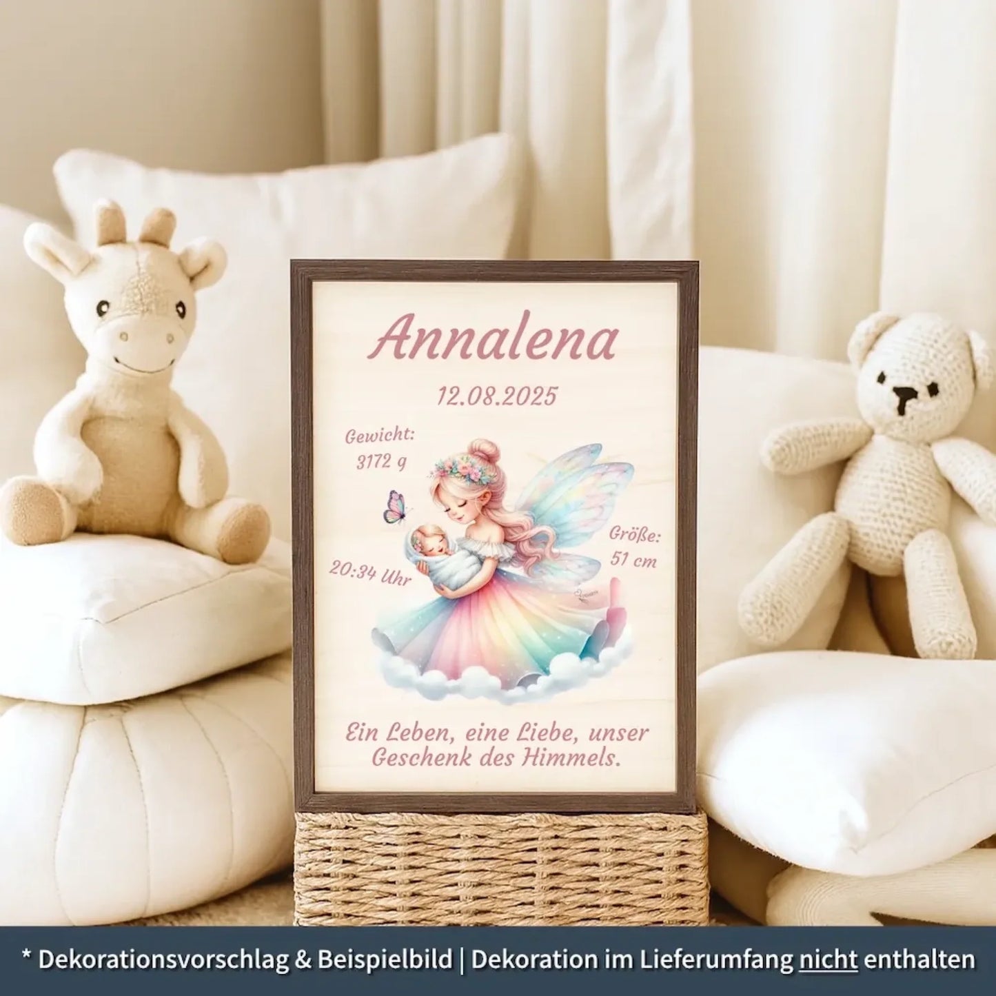 personalisierte Geburtstafel Holz Geburtsgeschenk