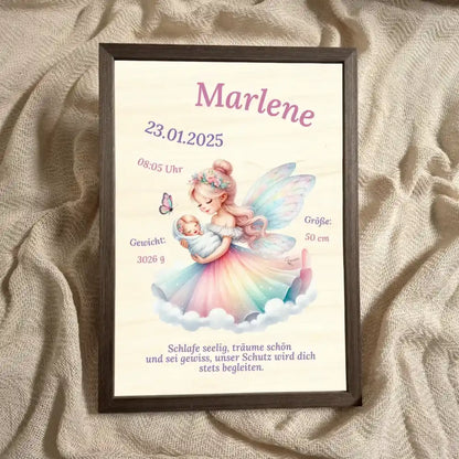 personalisierte Geburtstafel Holz