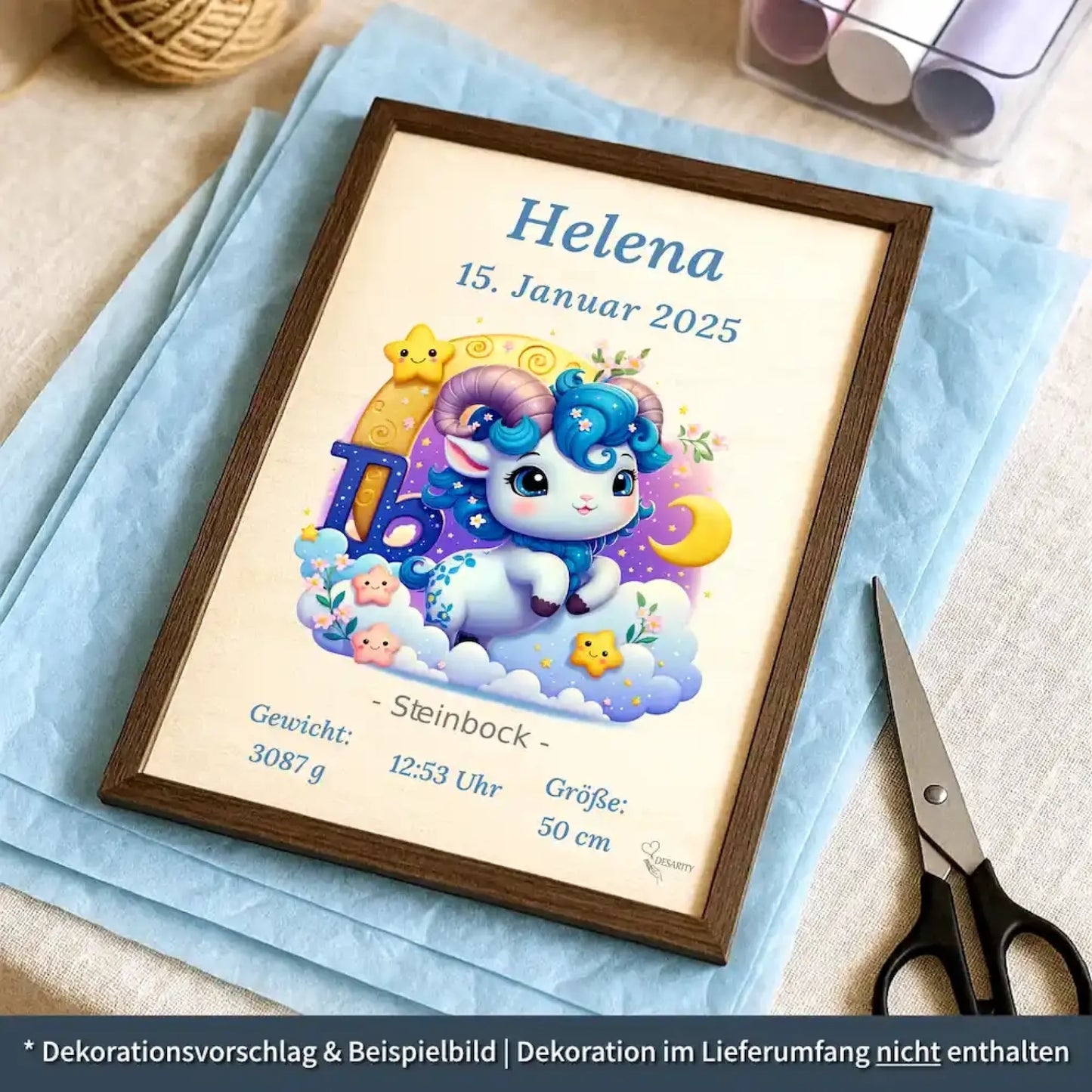 personalisierte Geburtstafel Holz Geburtsgeschenk