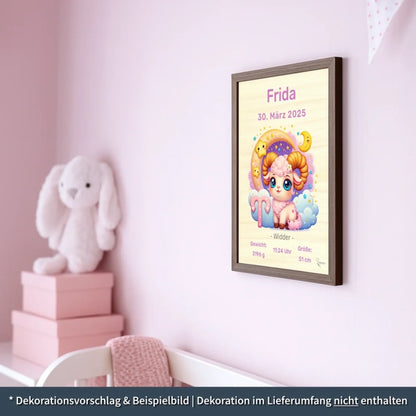 personalisierte Geburtstafel Holz 