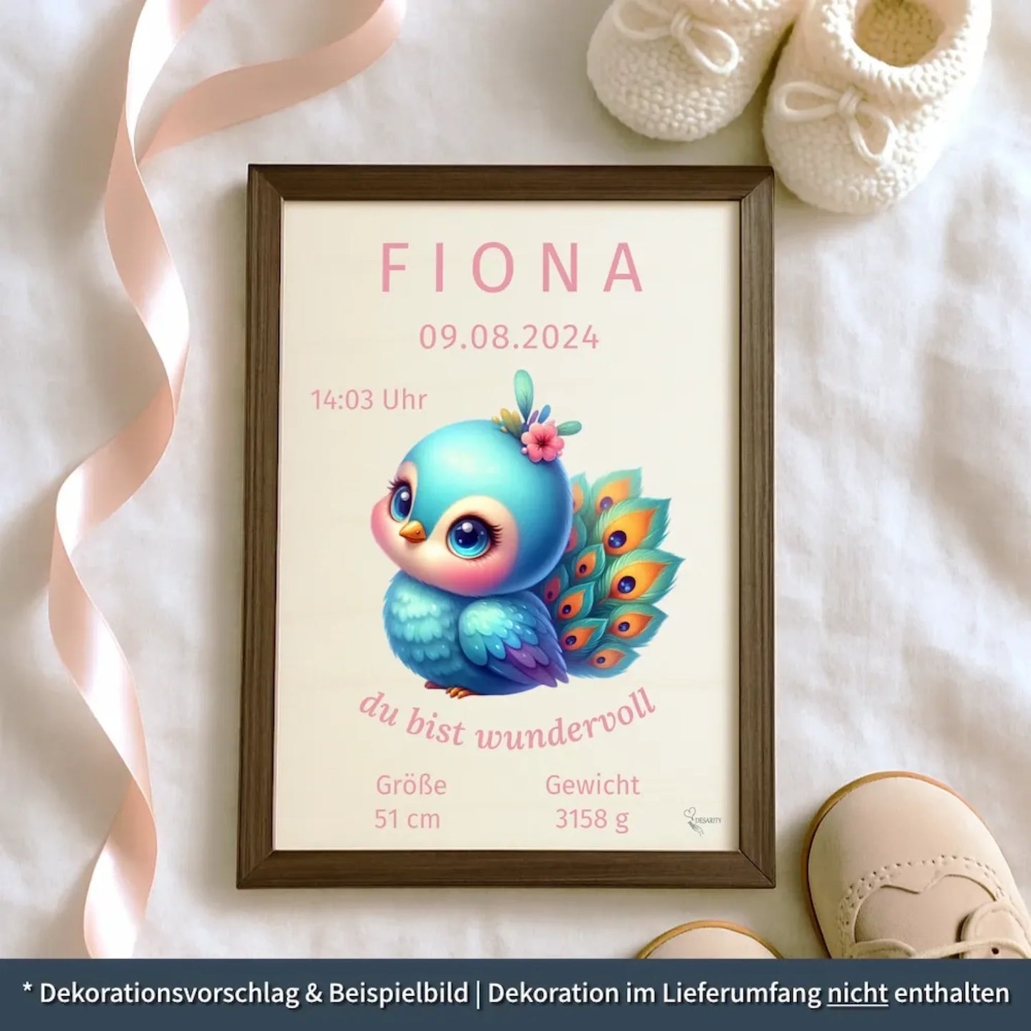 personalisierte Geburtstafel Holz Geburtsgeschenk