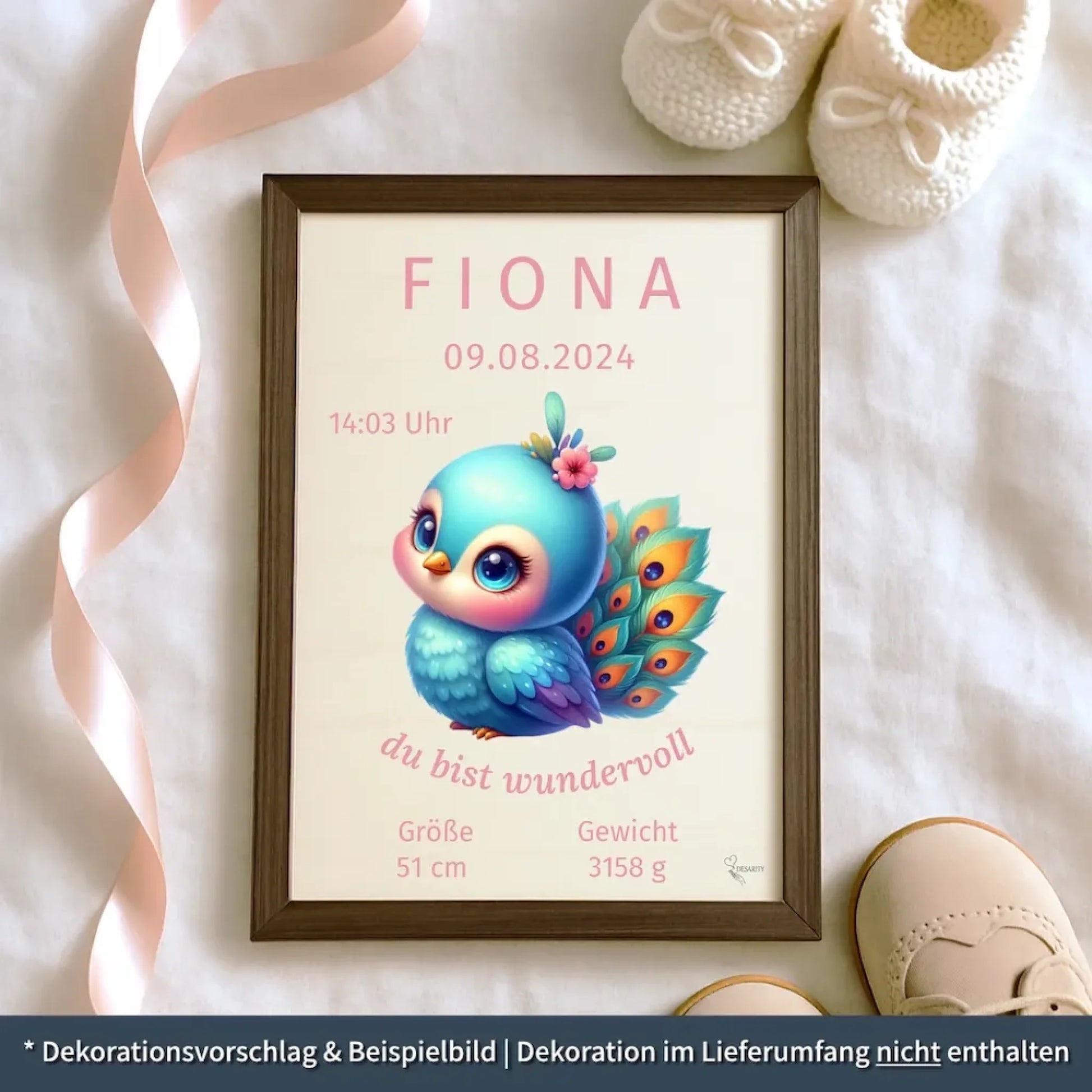 personalisierte Geburtstafel Holz Geburtsgeschenk