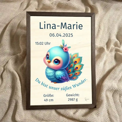 personalisierte Geburtstafel Holz