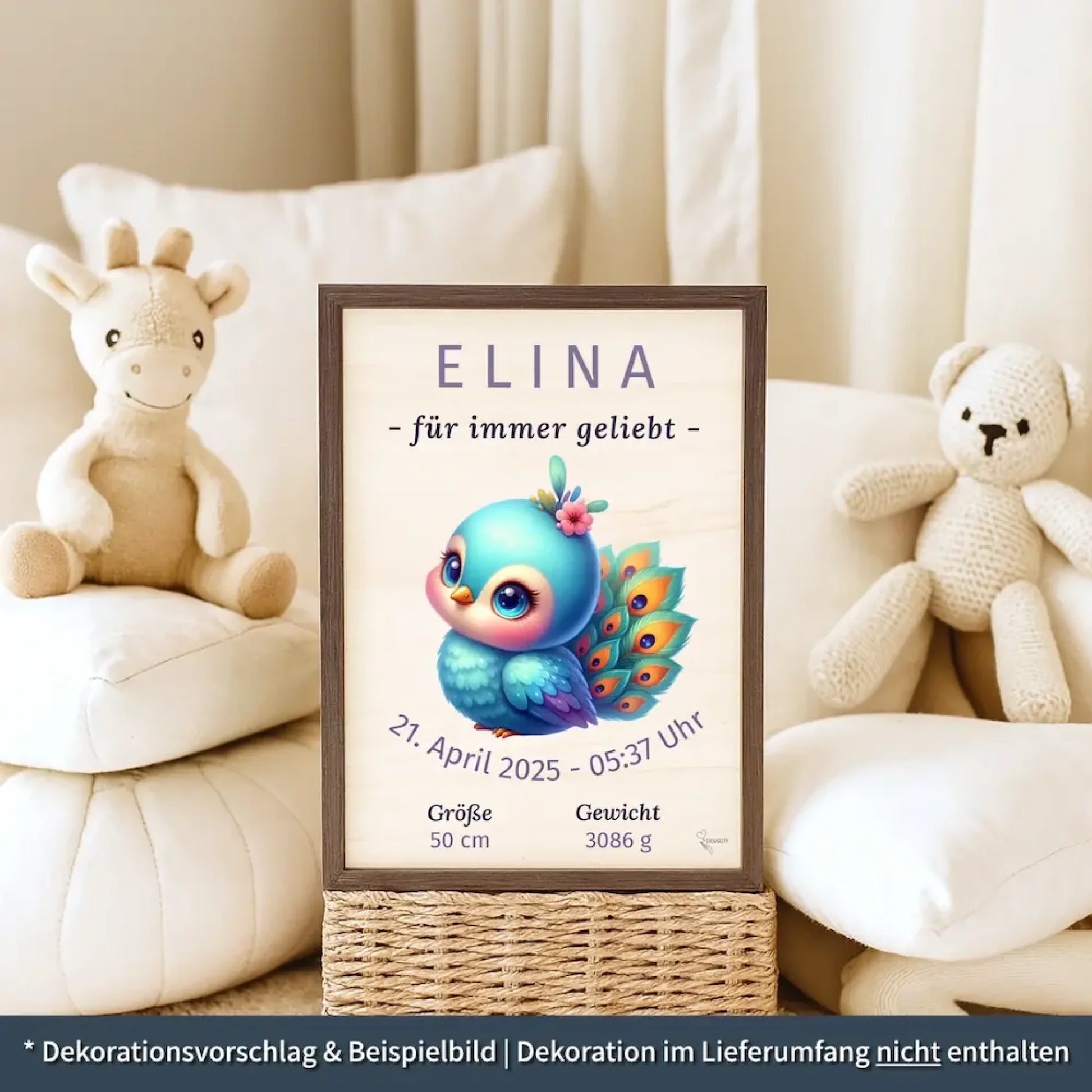 personalisierte Geburtstafel Holz Geburtsgeschenk