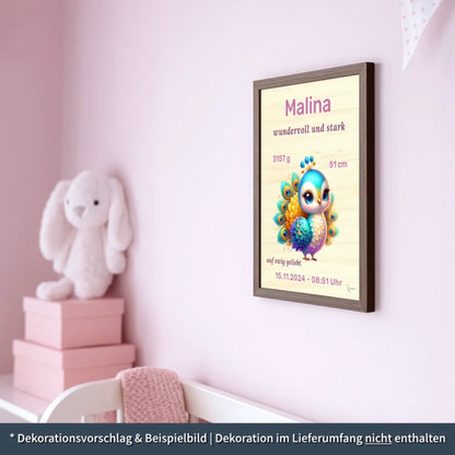 personalisierte Geburtstafel Holz Geburtsgeschenk