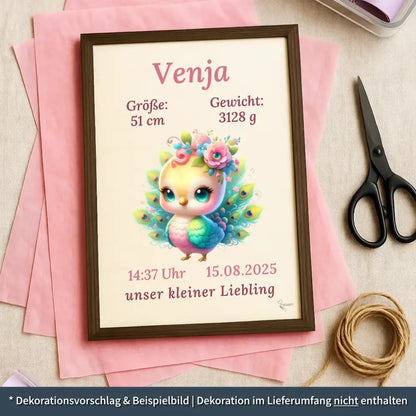 personalisierte Geburtstafel Holz Geburtsgeschenk