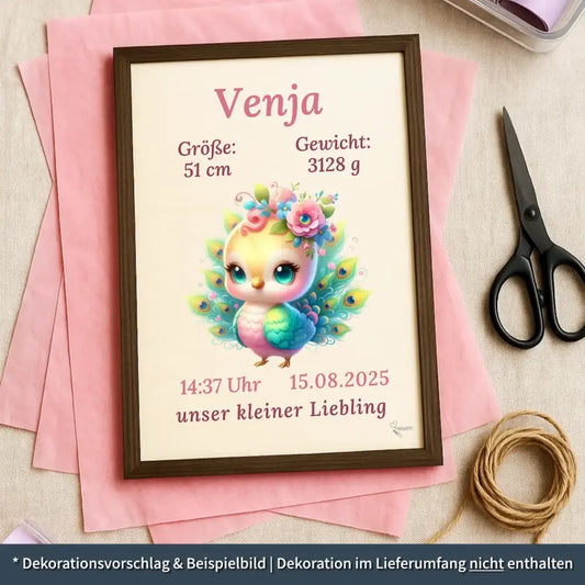 personalisierte Geburtstafel Holz Geburtsgeschenk