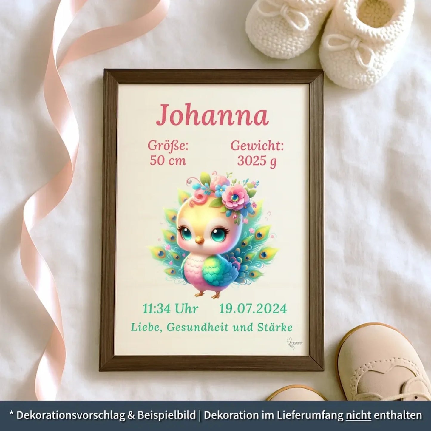 personalisierte Geburtstafel Holz Geburtsgeschenk