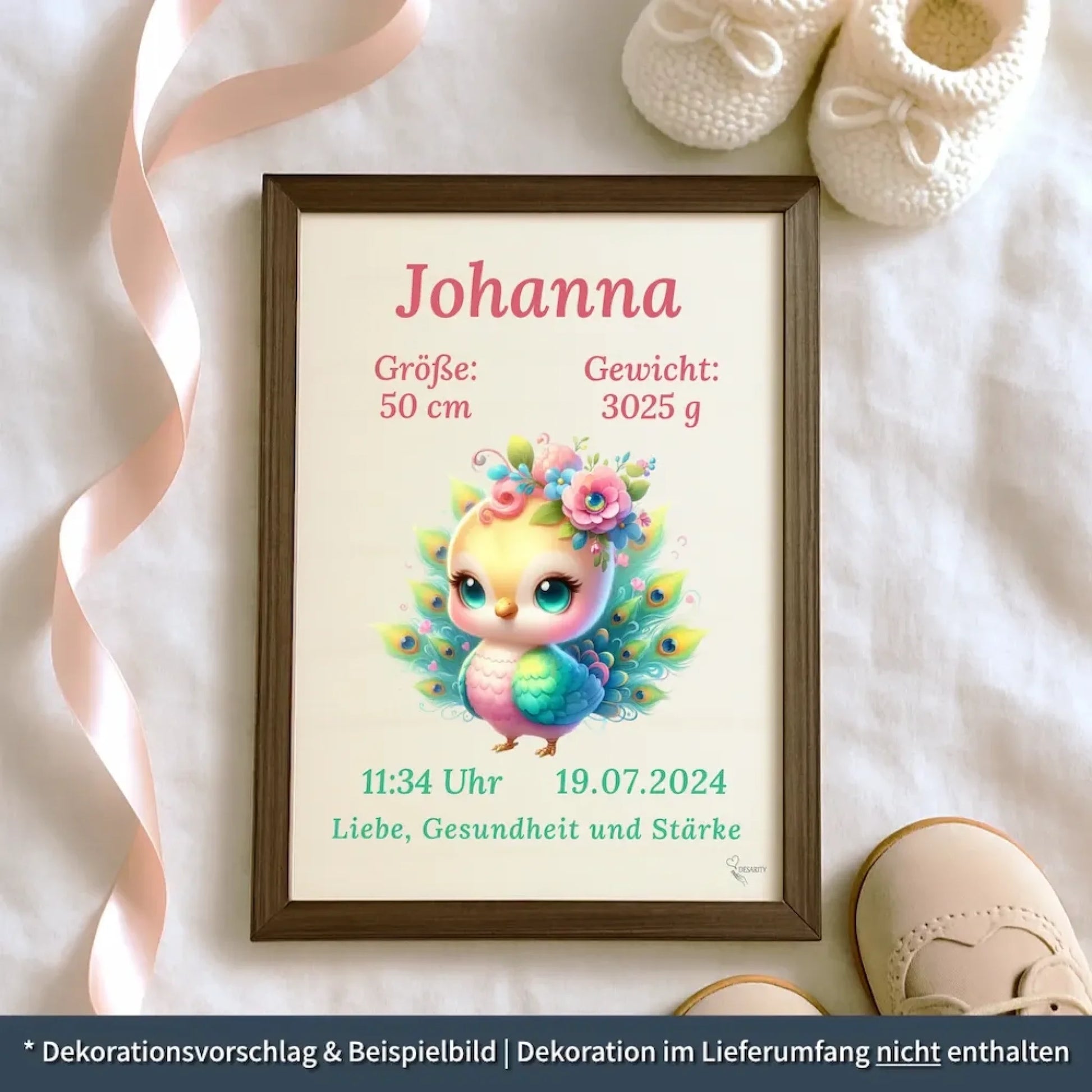 personalisierte Geburtstafel Holz Geburtsgeschenk