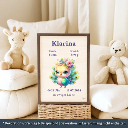 personalisierte Geburtstafel Holz Geburtsgeschenk