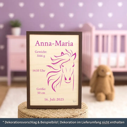 personalisierte Geburtstafel Holz Geburtsgeschenk