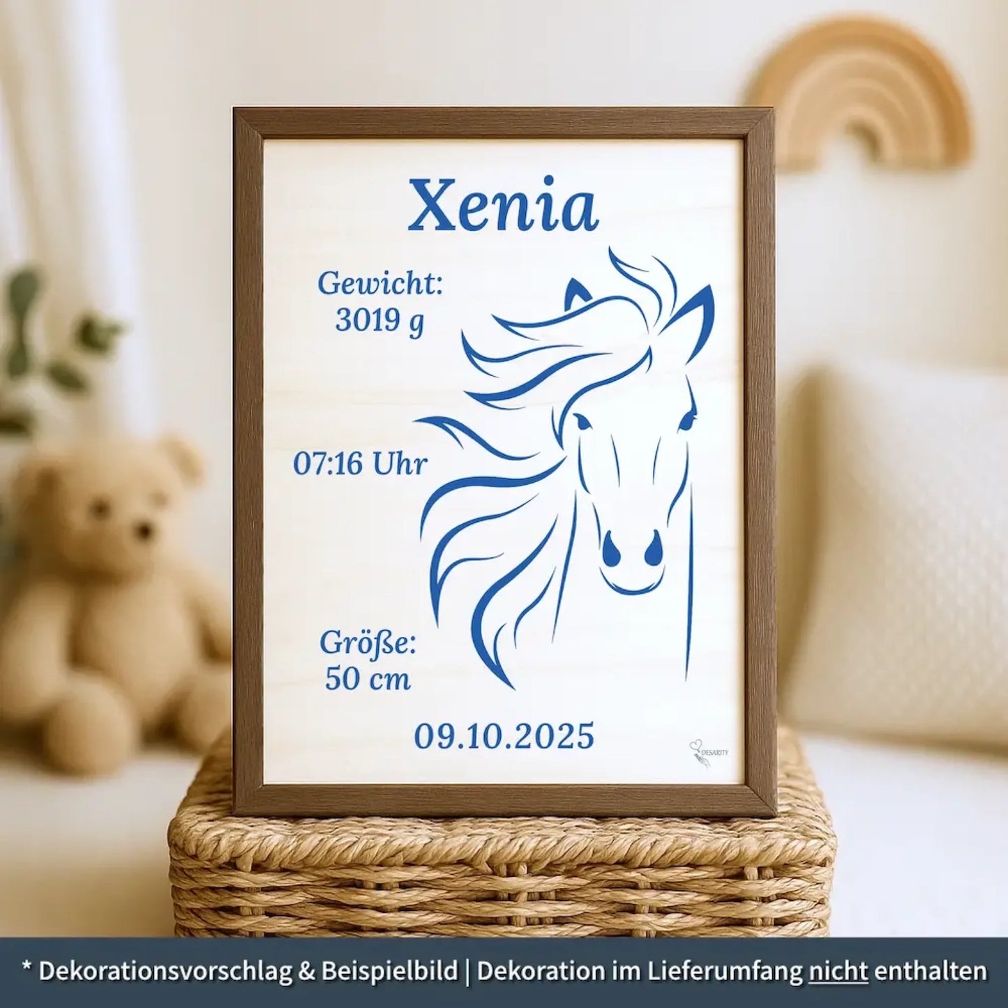 personalisierte Geburtstafel Holz Geburtsgeschenk