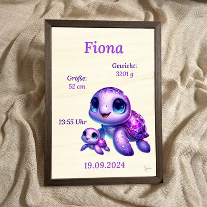 personalisierte Geburtstafel Holz