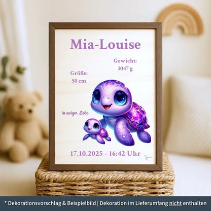 personalisierte Geburtstafel Holz Geburtsgeschenk