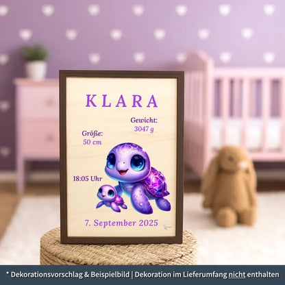personalisierte Geburtstafel Holz Geburtsgeschenk