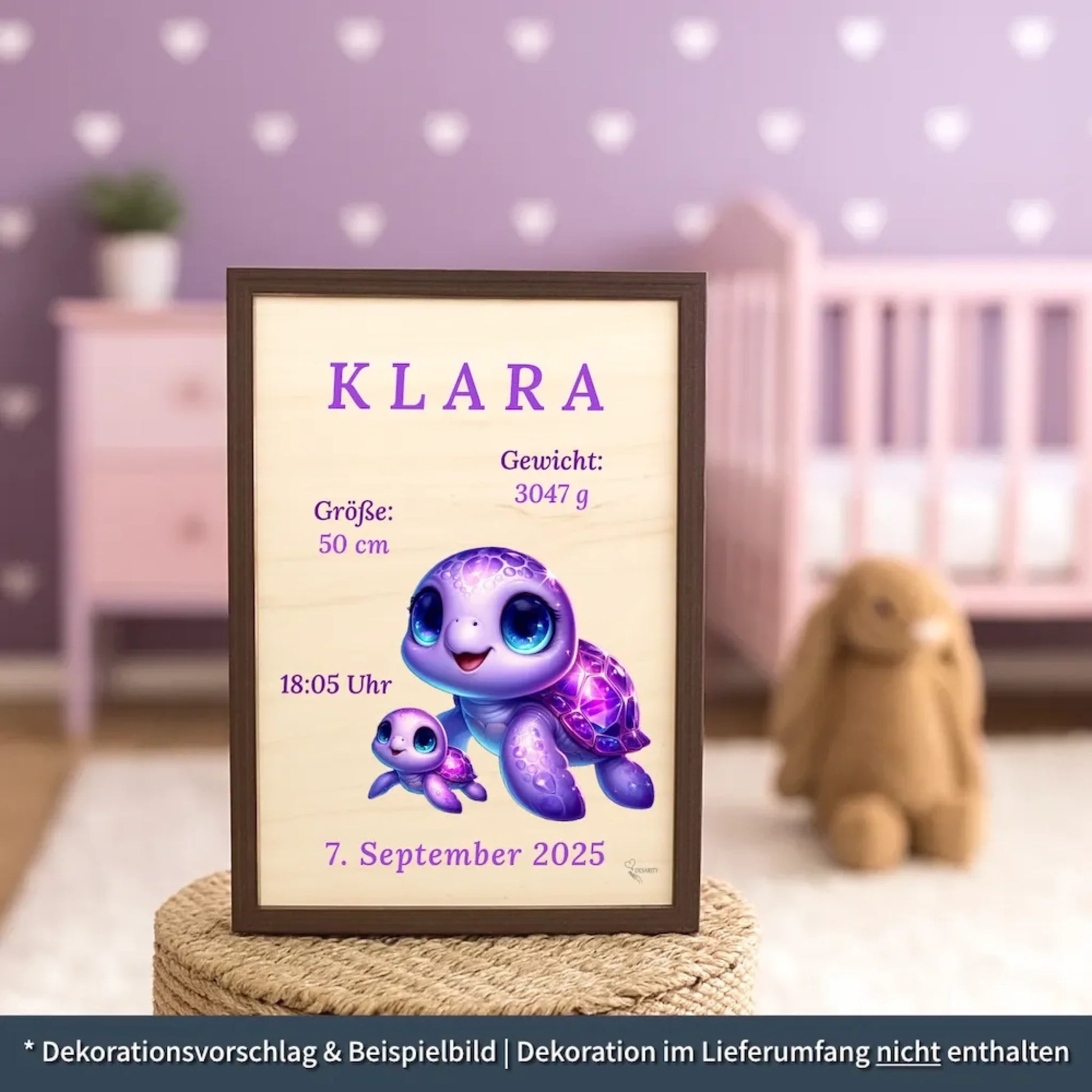 personalisierte Geburtstafel Holz Geburtsgeschenk