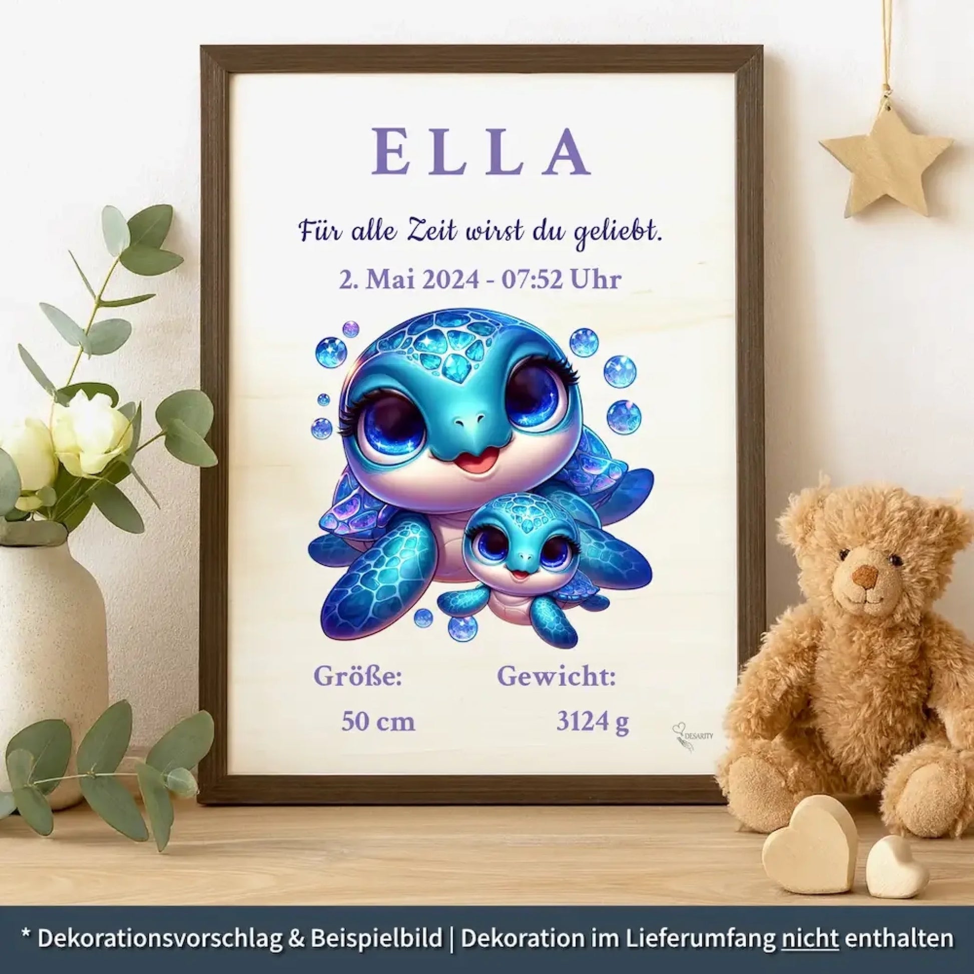 personalisierte Geburtstafel Holz Geburtsgeschenk