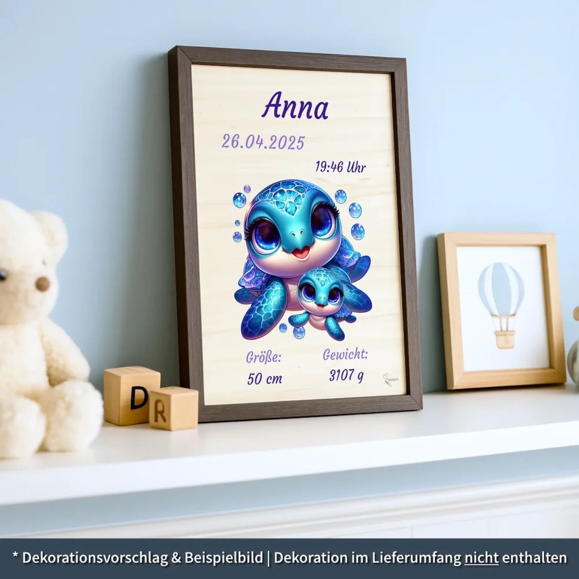 personalisierte Geburtstafel Holz Geburtsgeschenk