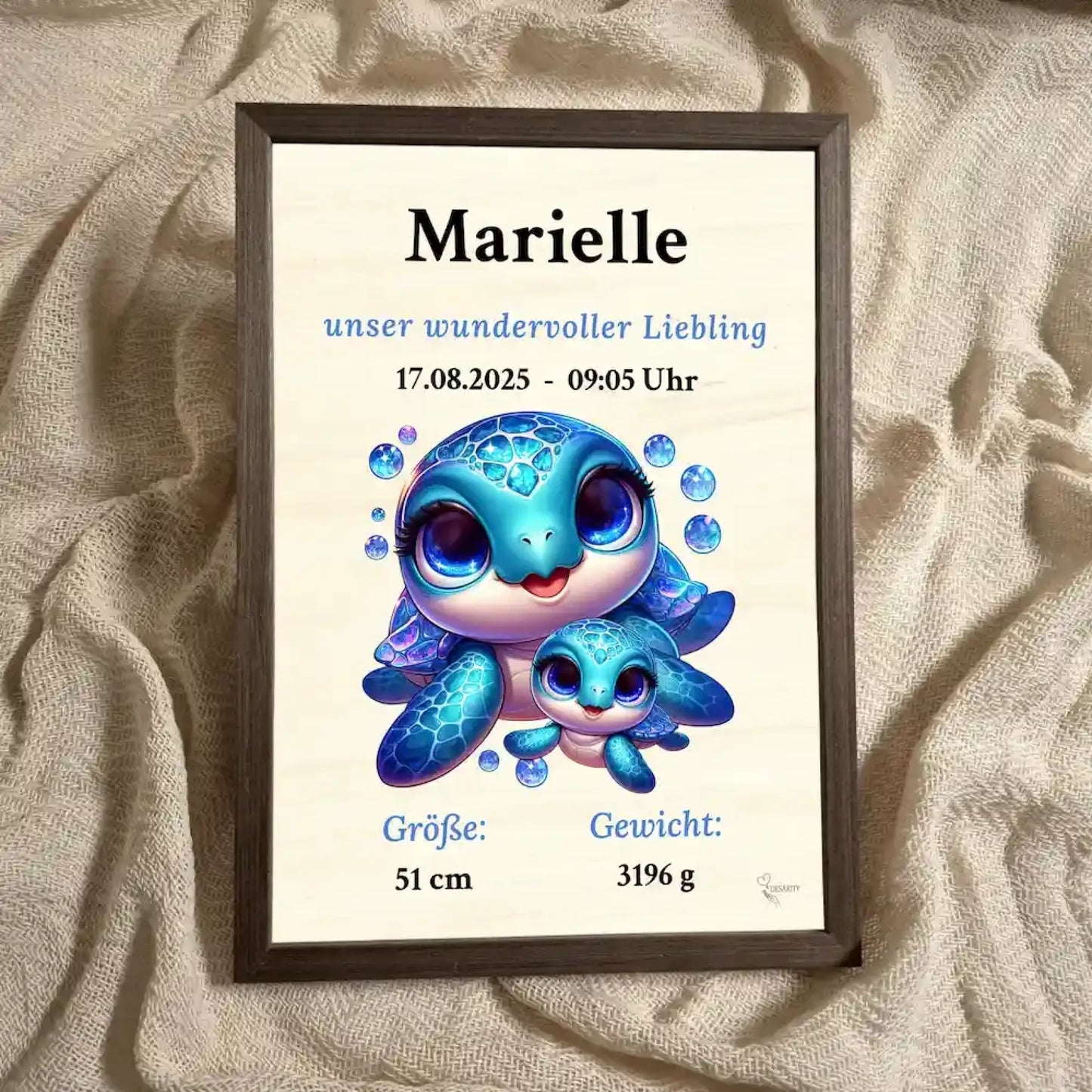 personalisierte Geburtstafel Holz