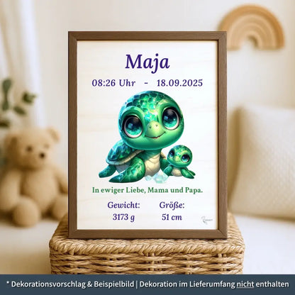 personalisierte Geburtstafel Holz Geburtsgeschenk