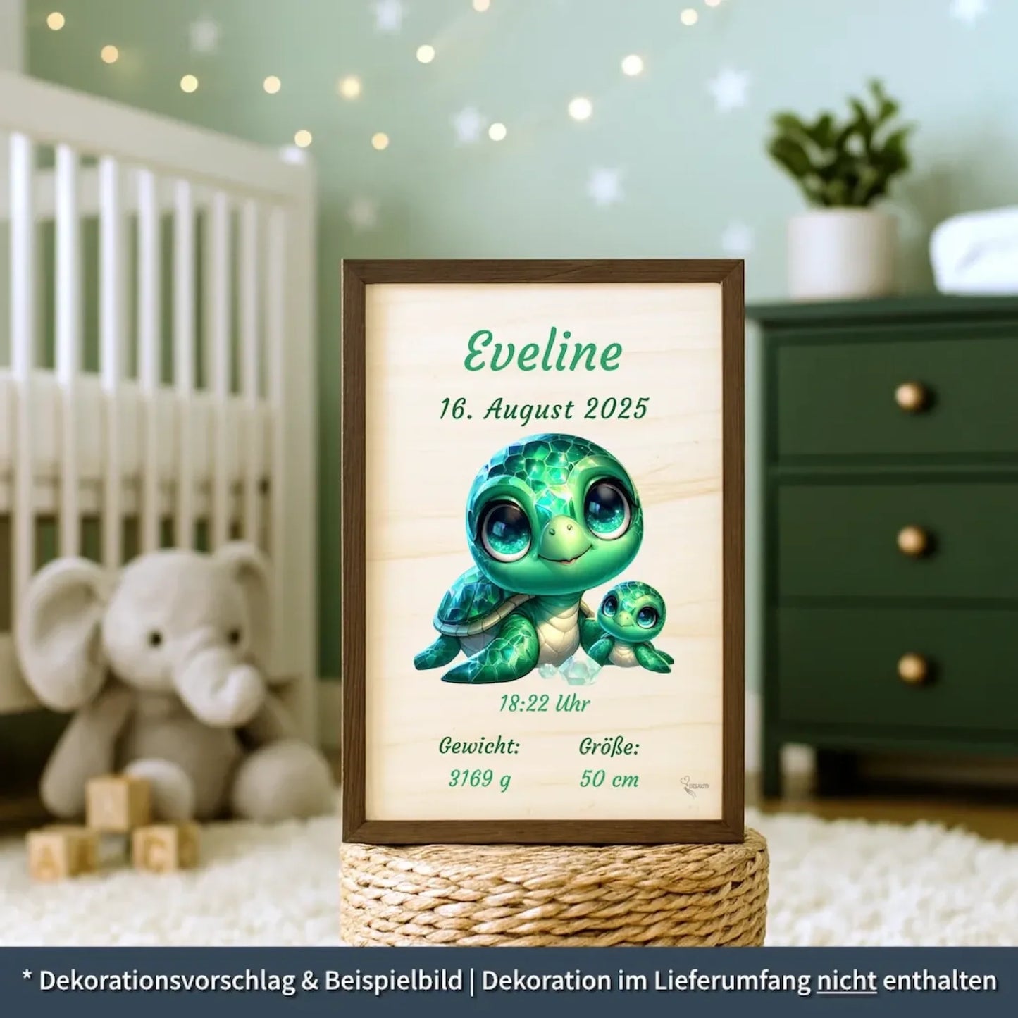 personalisierte Geburtstafel Holz Geburtsgeschenk