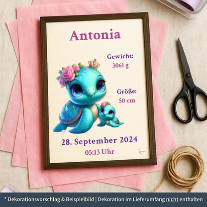 personalisierte Geburtstafel Holz Geburtsgeschenk