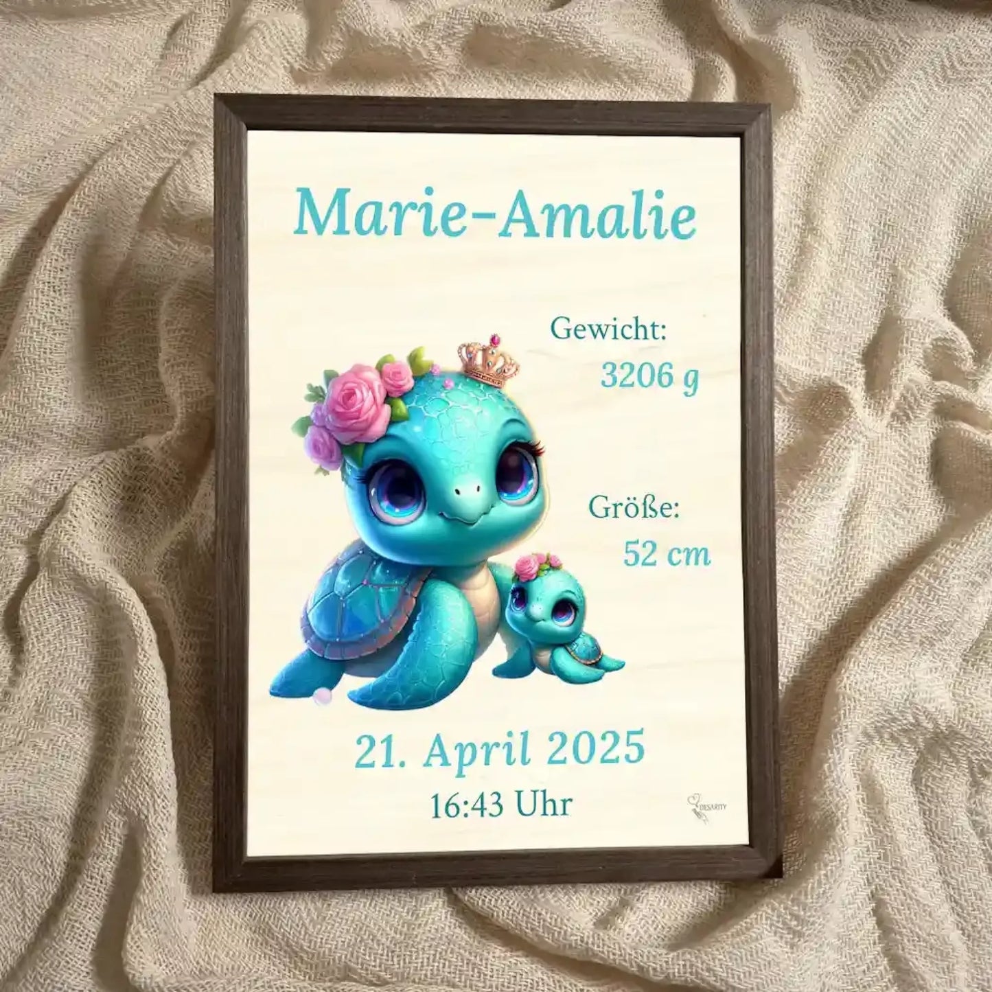 personalisierte Geburtstafel Holz