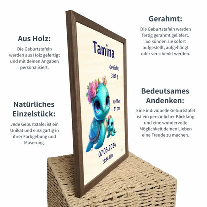 personalisierte Geburtstafel Holz