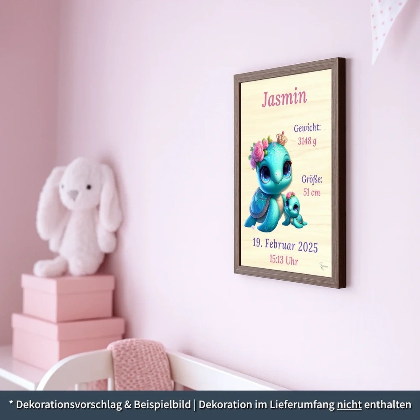 personalisierte Geburtstafel Holz Geburtsgeschenk