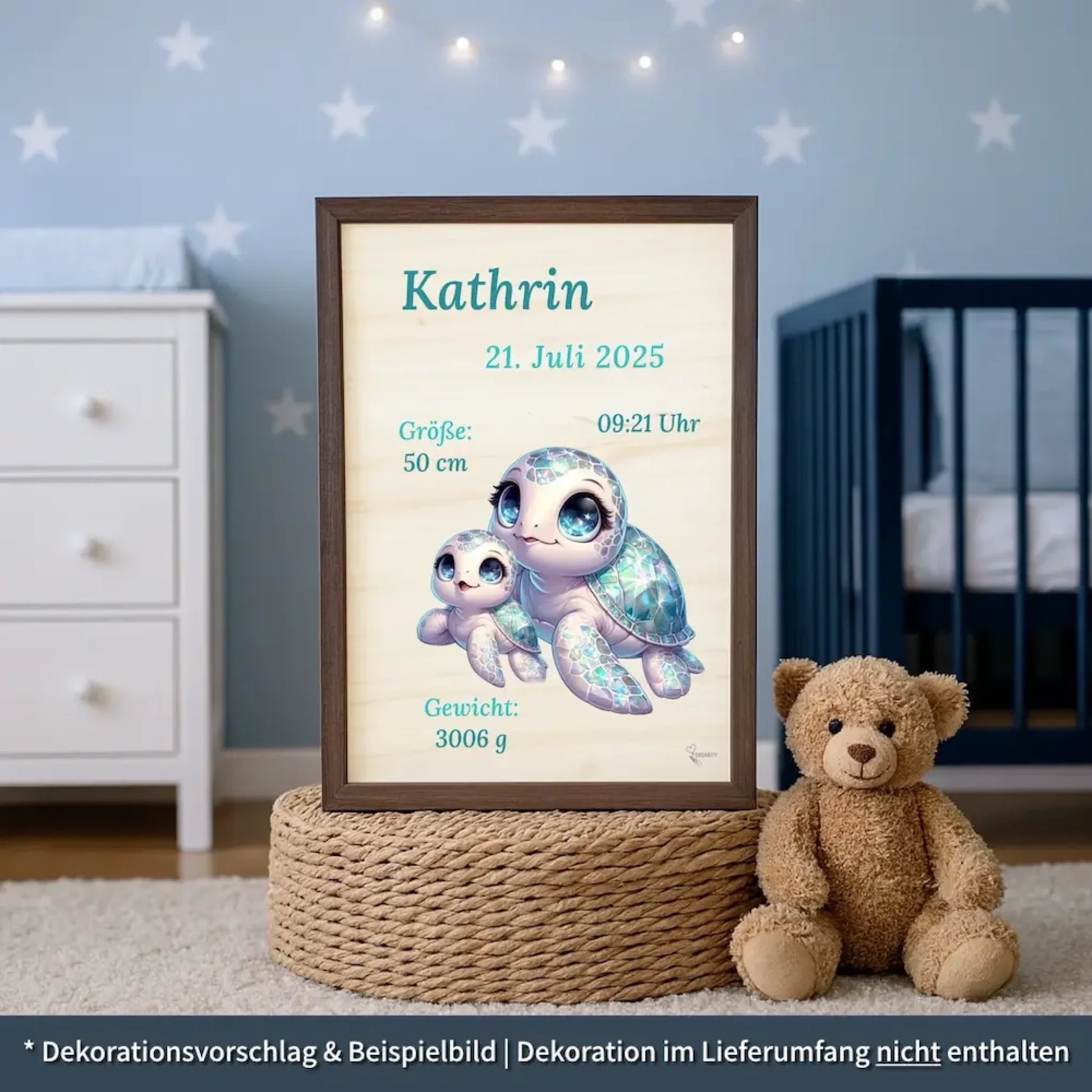 personalisierte Geburtstafel Holz Geburtsgeschenk